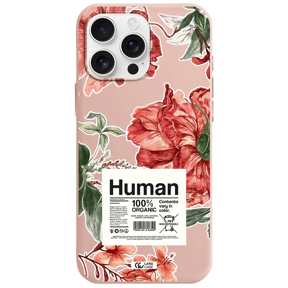 A Cover Of A Book With Flowers Apple Iphone 16 Pro Max Silicone Pastel Pink Case