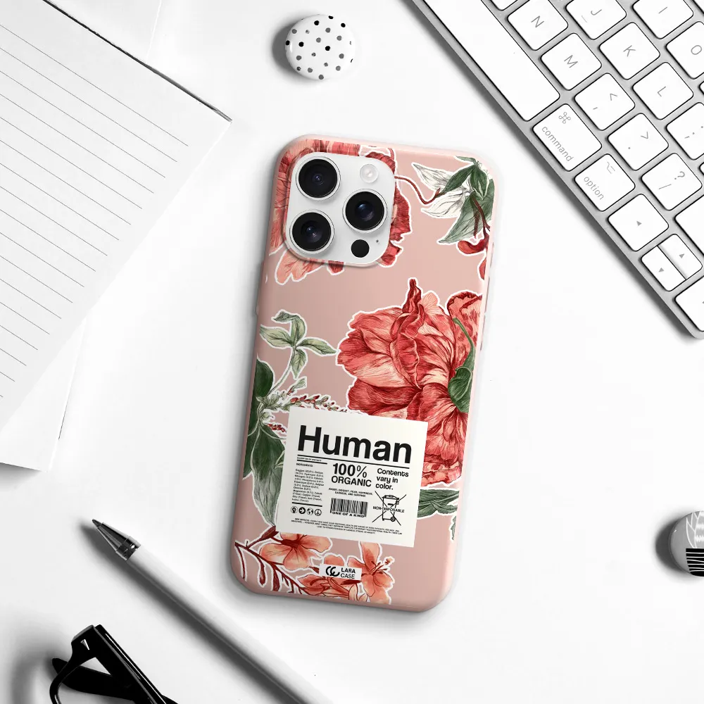 A Cover Of A Book With Flowers Apple Iphone 16 Pro Max Silicone Pastel Pink Case