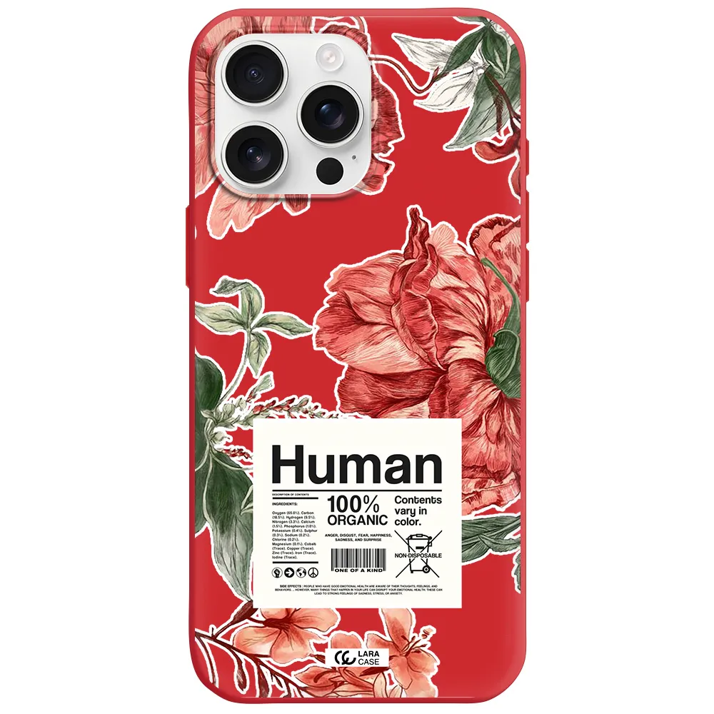 A Cover Of A Book With Flowers Apple Iphone 16 Pro Max Silicone Stone Case
