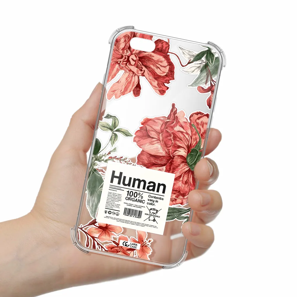 a cover of a book with flowers Apple iPhone 6 Clear PC Case