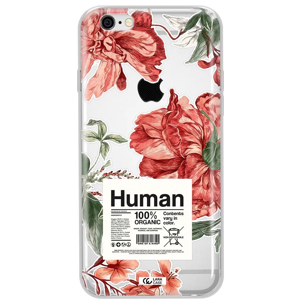 A Cover Of A Book With Flowers Apple Iphone 6 Clear Tpu Case