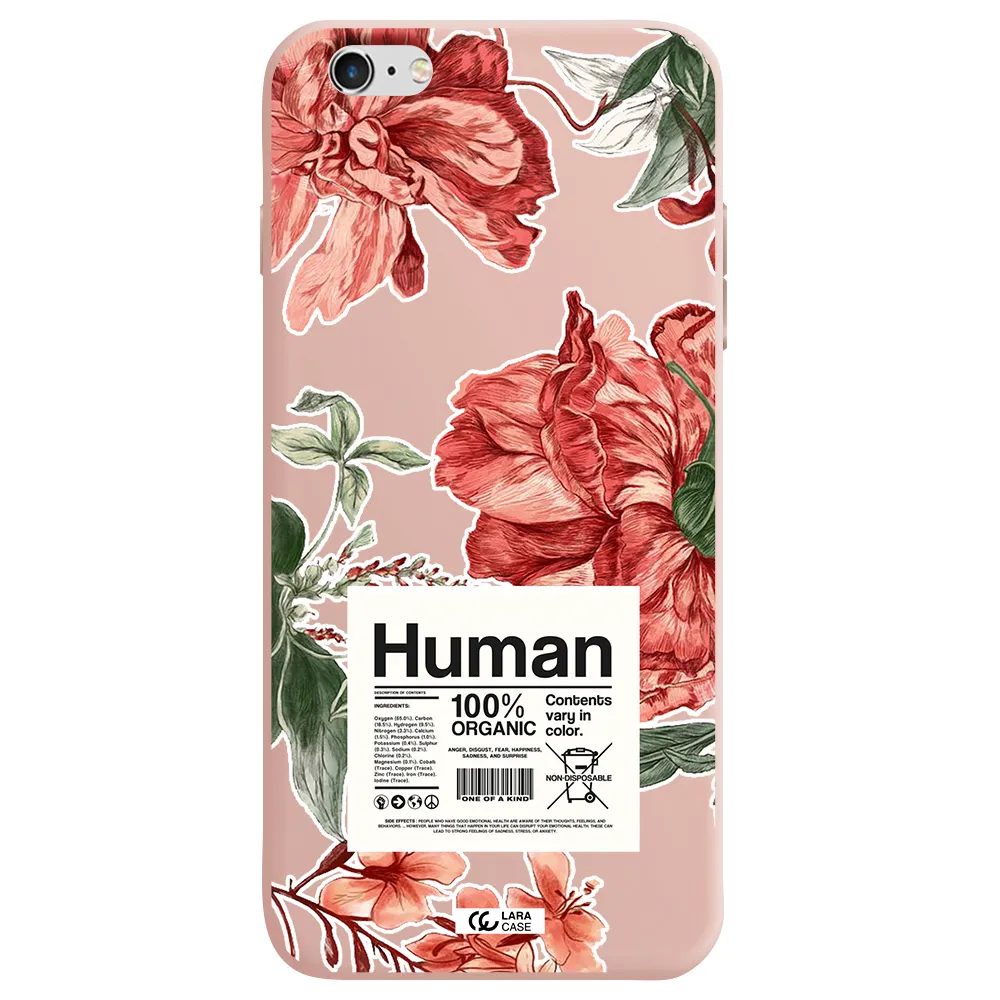 a cover of a book with flowers Apple iPhone 6 s plus Silicone pastel pink Case