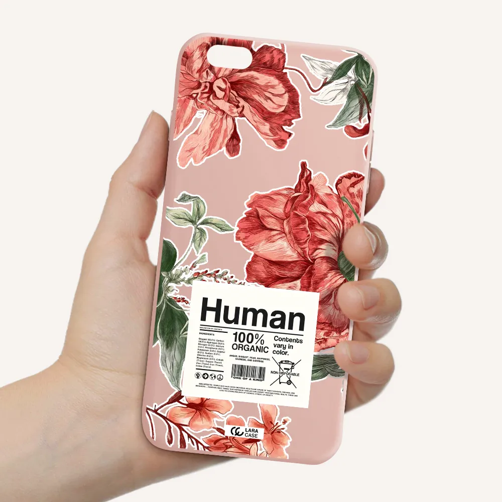 a cover of a book with flowers Apple iPhone 6 s plus Silicone pastel pink Case