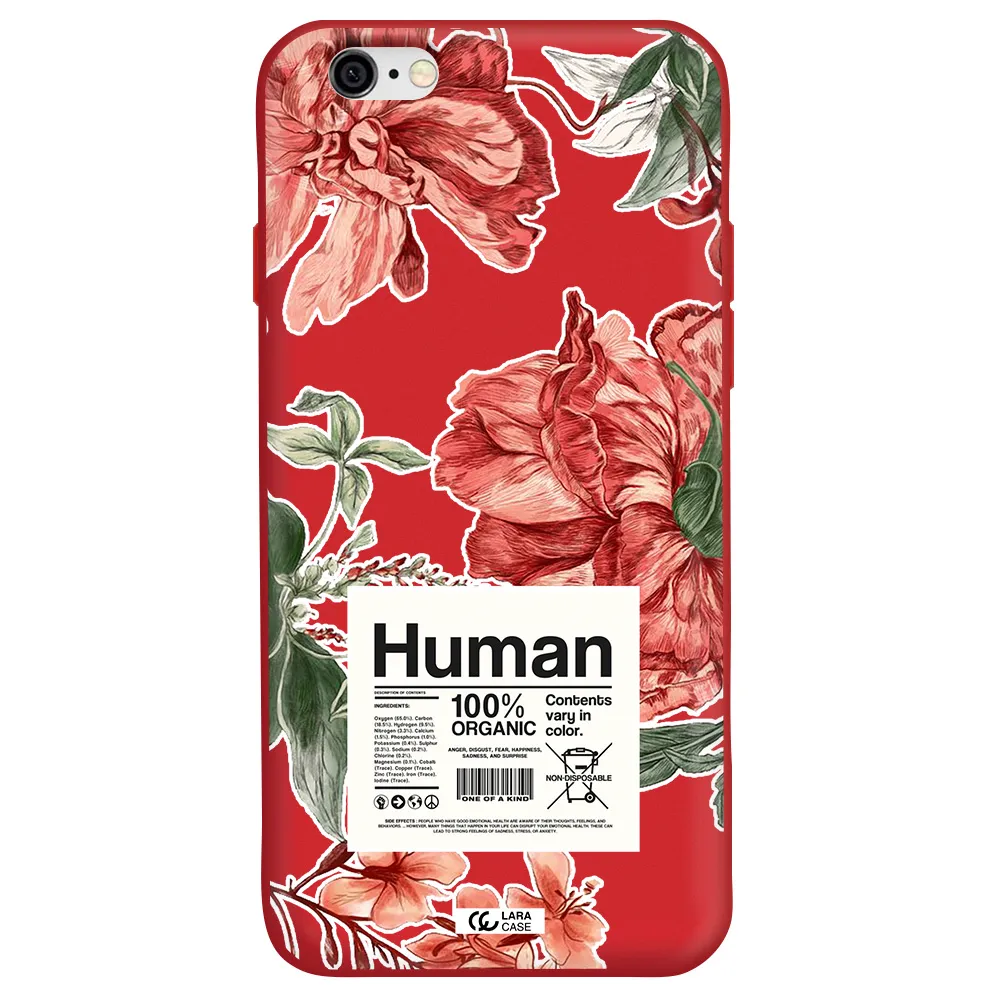 a cover of a book with flowers Apple iPhone 6 Silicone Imperial Red Case