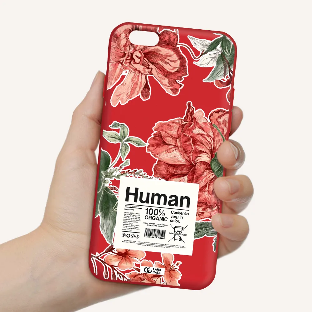 a cover of a book with flowers Apple iPhone 6 Silicone Imperial Red Case