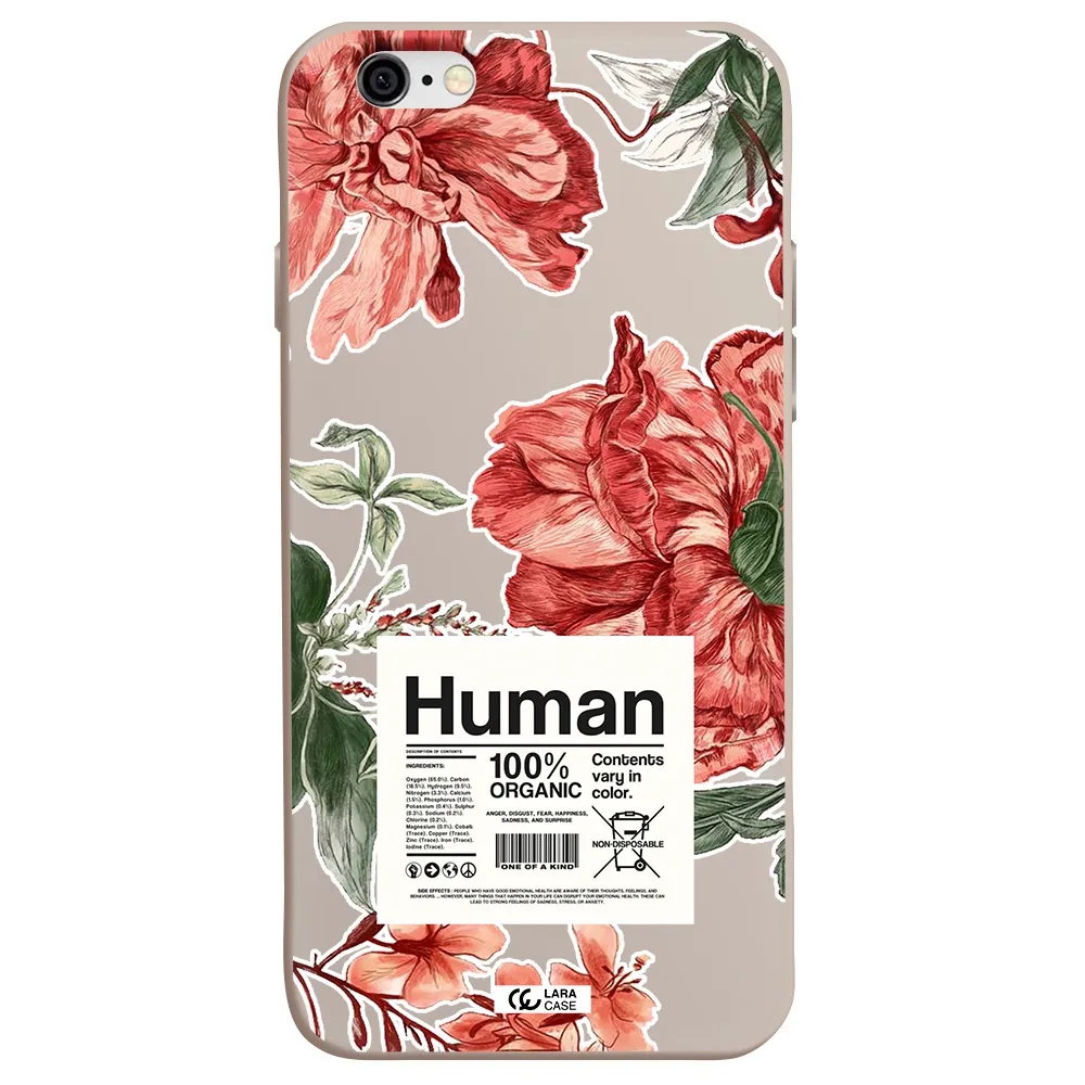 a cover of a book with flowers Apple iPhone 6 Silicone Stone Case