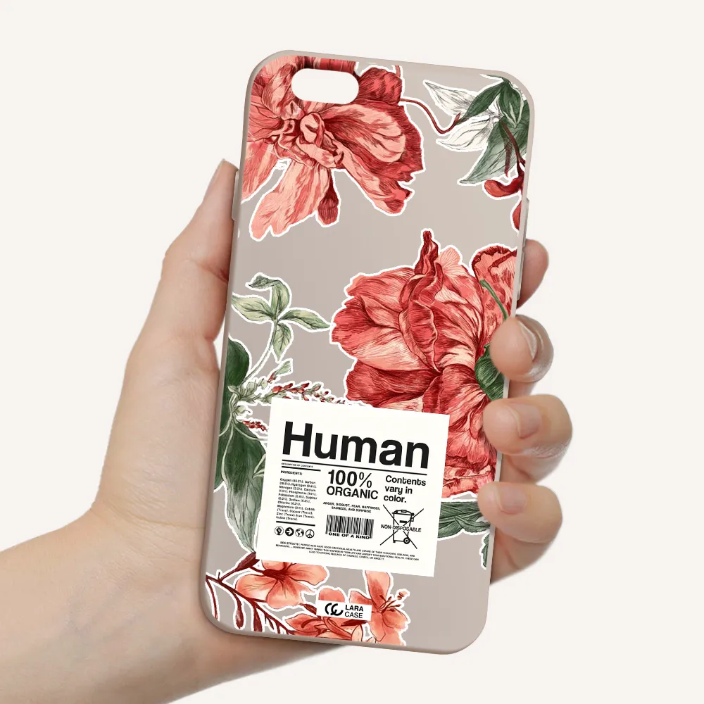 a cover of a book with flowers Apple iPhone 6 Silicone Stone Case