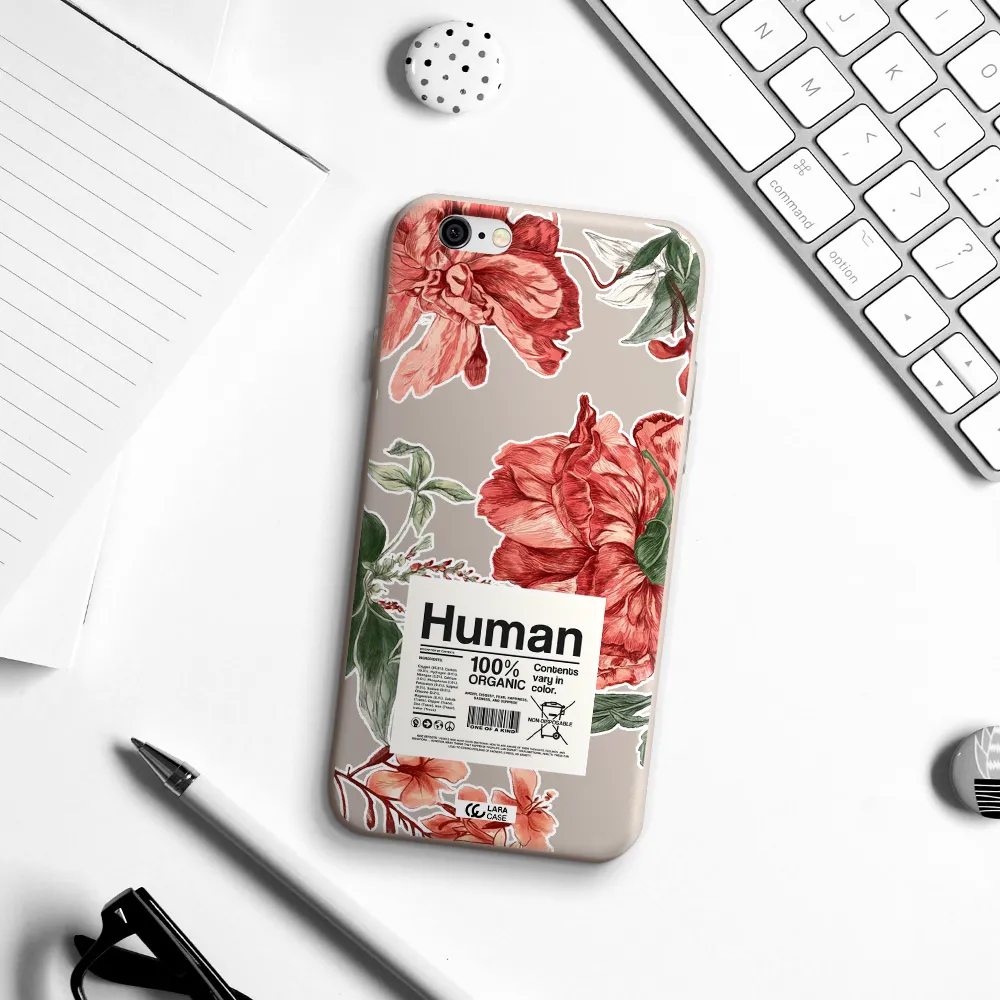 a cover of a book with flowers Apple iPhone 6 Silicone Stone Case