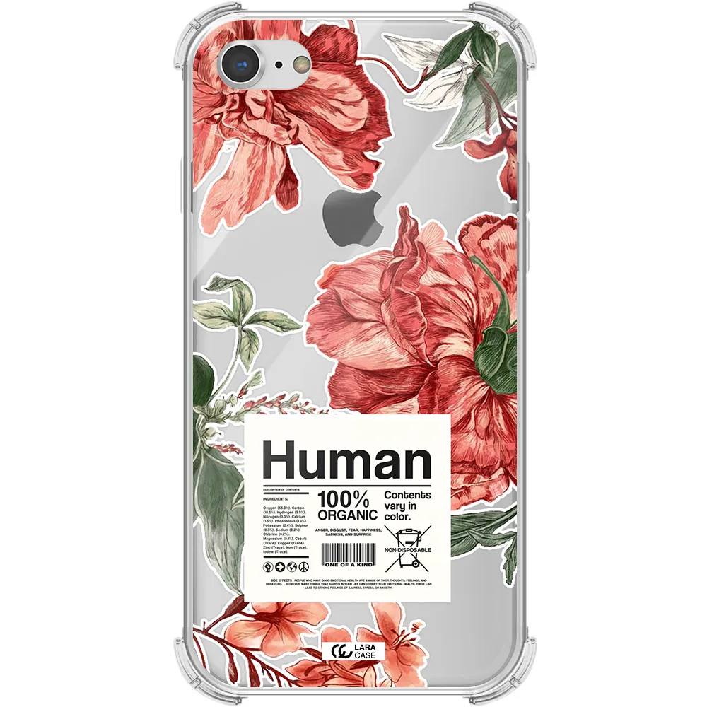 a cover of a book with flowers Apple iPhone 7 Clear PC Case