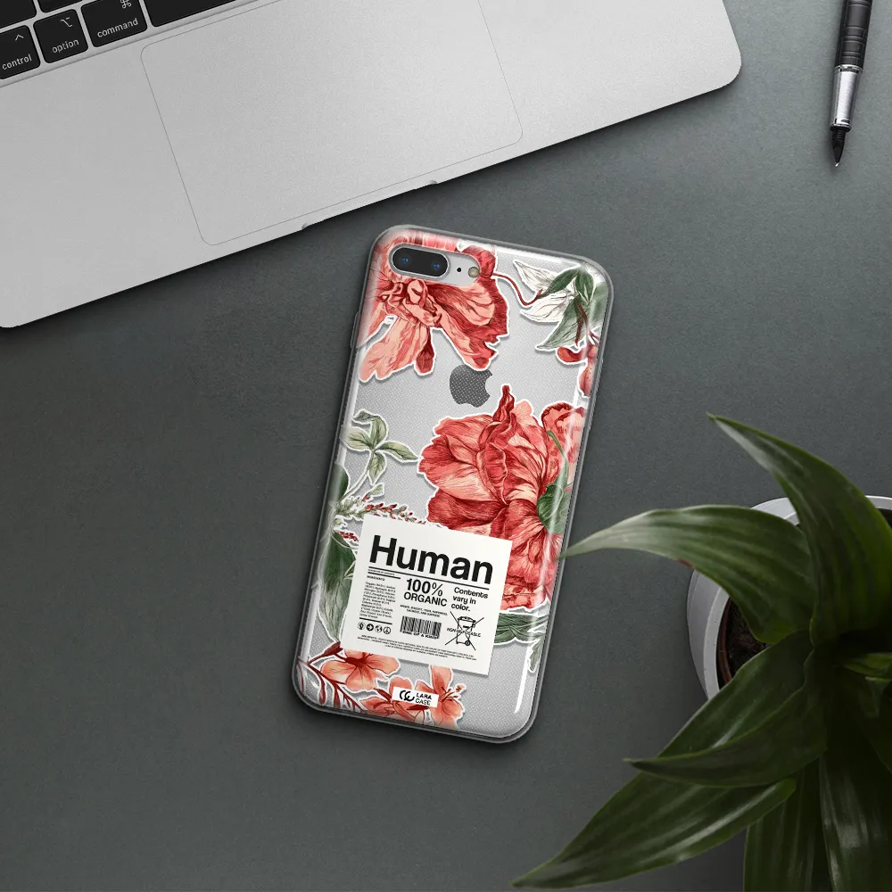 A Cover Of A Book With Flowers Apple Iphone 7 Plus Clear Tpu Case