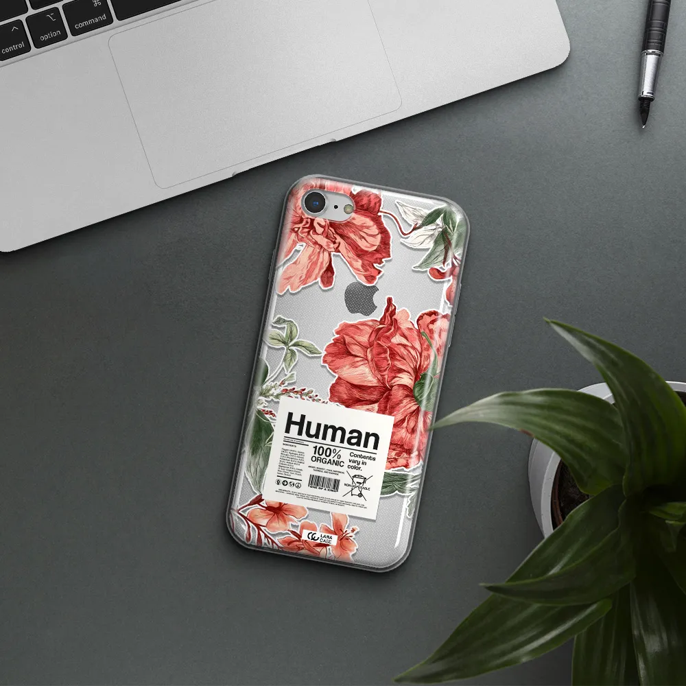 A Cover Of A Book With Flowers Apple Iphone 8 Clear Tpu Case