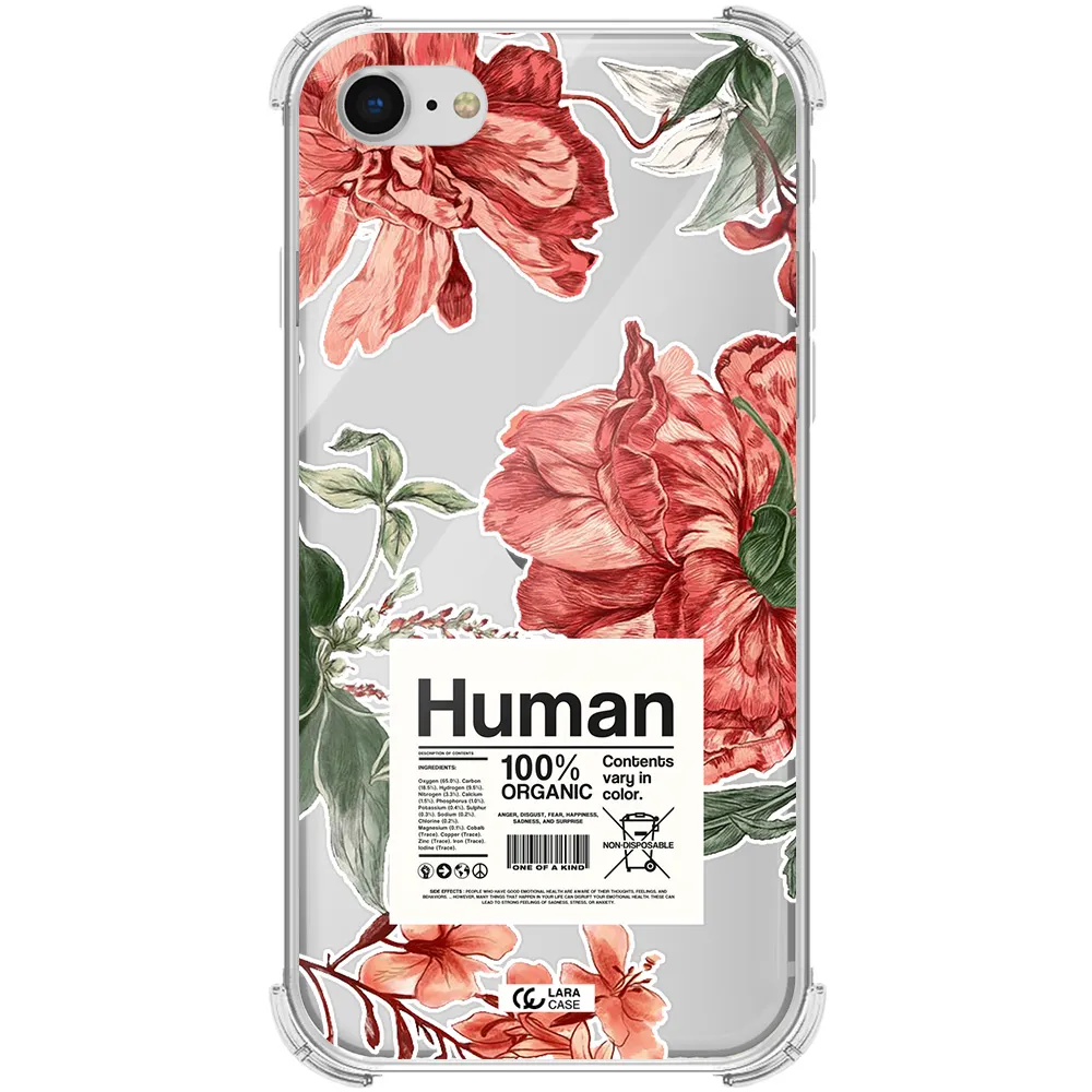 a cover of a book with flowers Apple iPhone se 2020 Clear PC Case