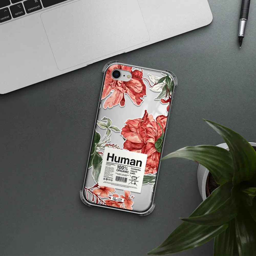 a cover of a book with flowers Apple iPhone se 2020 Clear PC Case