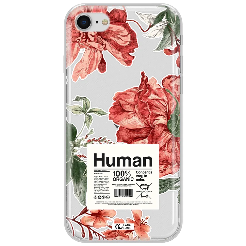 A Cover Of A Book With Flowers Apple Iphone Se 2020 Clear Tpu Case