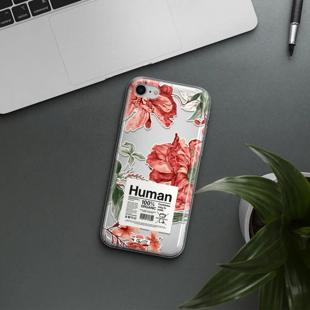 A Cover Of A Book With Flowers Apple Iphone Se 2020 Clear Tpu Case