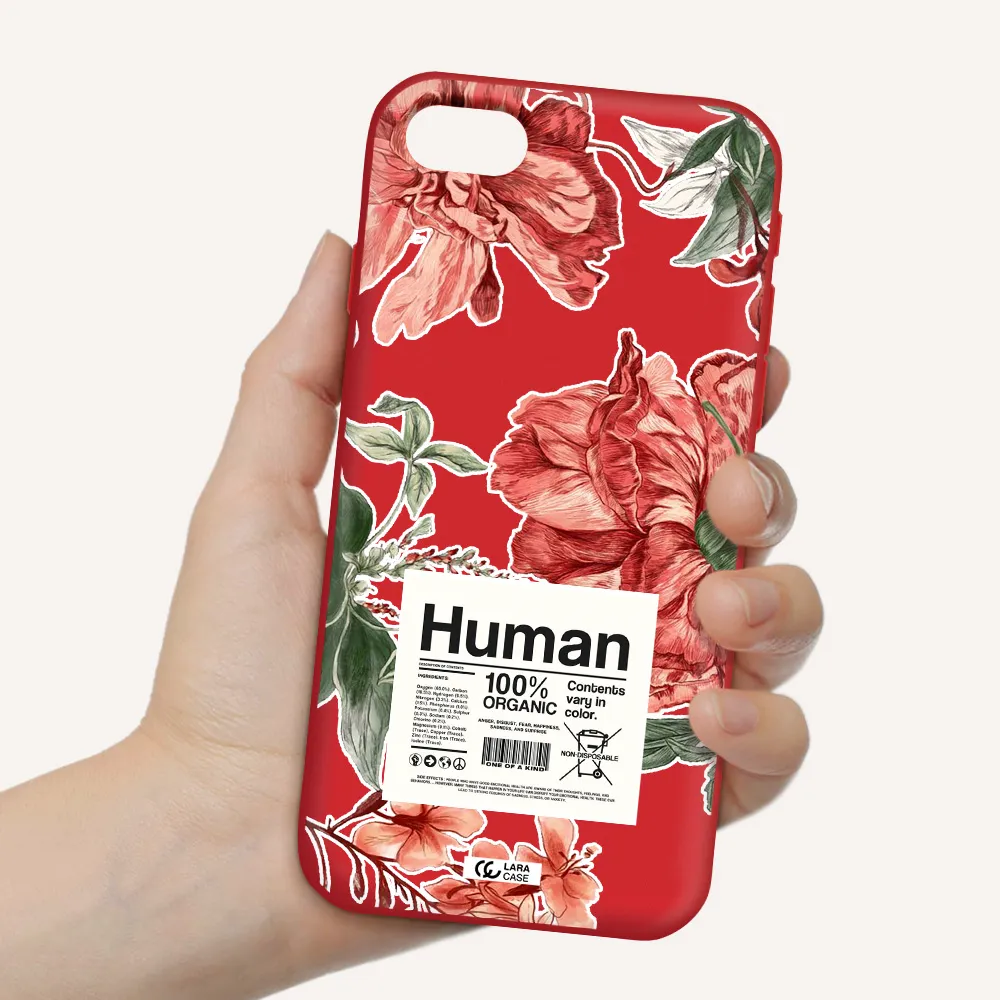 a cover of a book with flowers Apple iPhone se 2020 Silicone Imperial Red Case