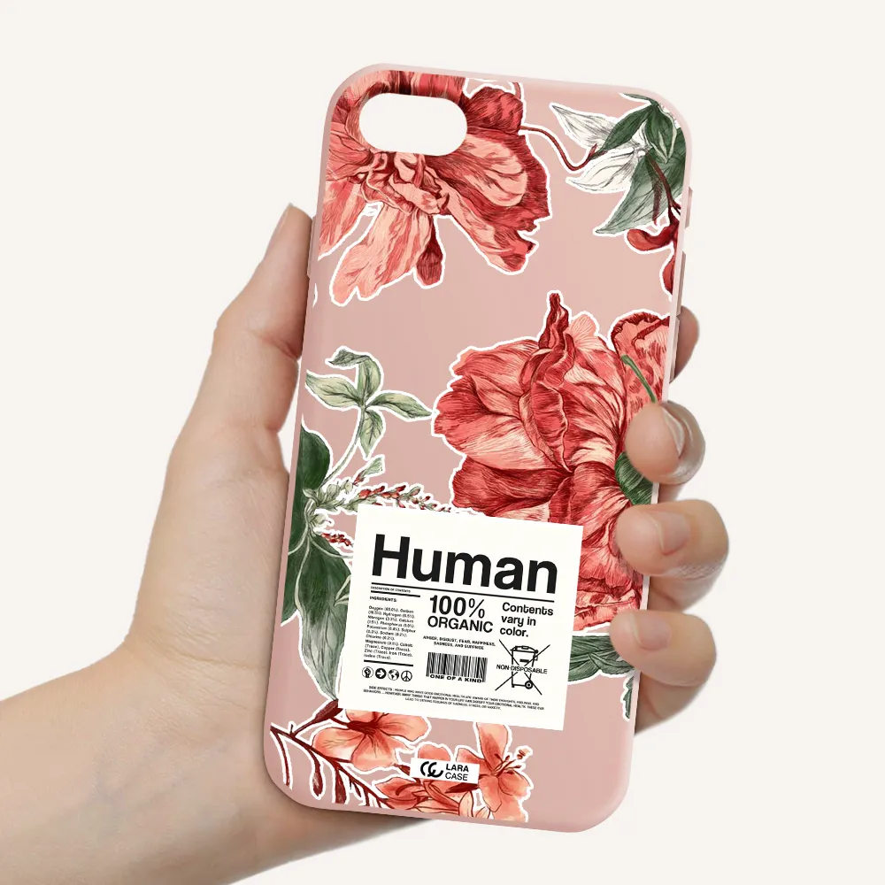 a cover of a book with flowers Apple iPhone se 2020 Silicone pastel pink Case