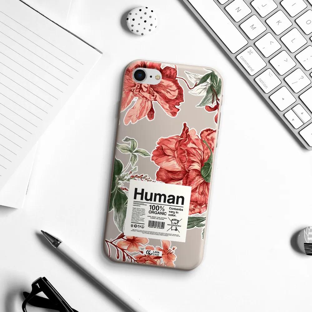 a cover of a book with flowers Apple iPhone se 2020 Silicone Stone Case