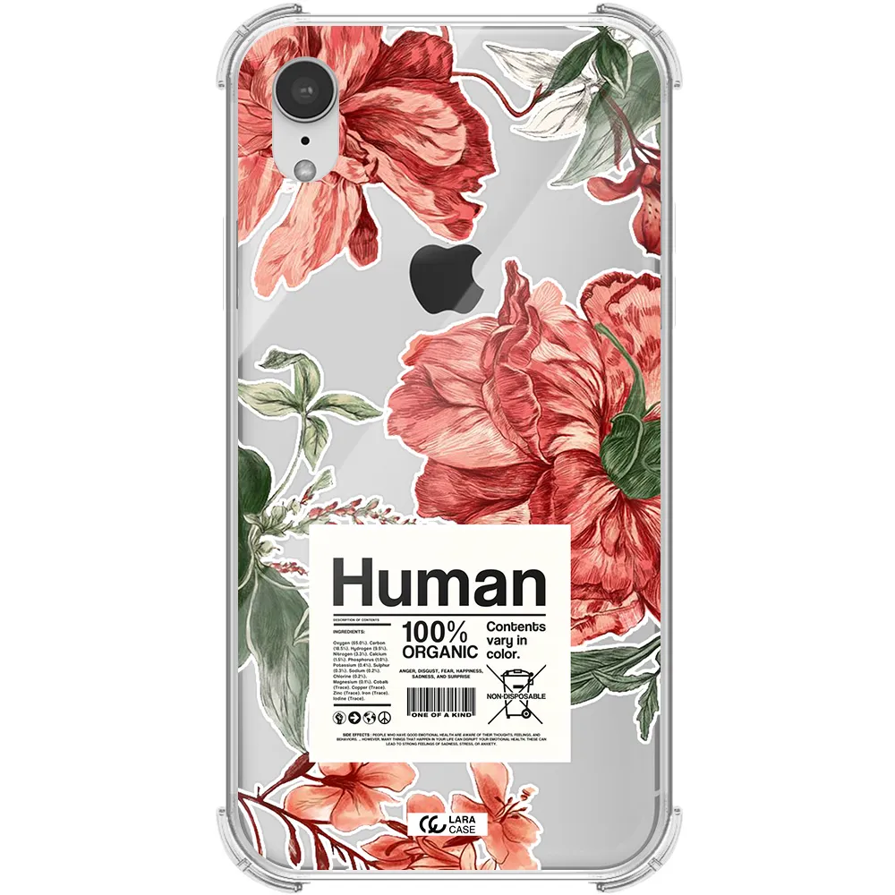 a cover of a book with flowers Apple iPhone XR Clear PC Case