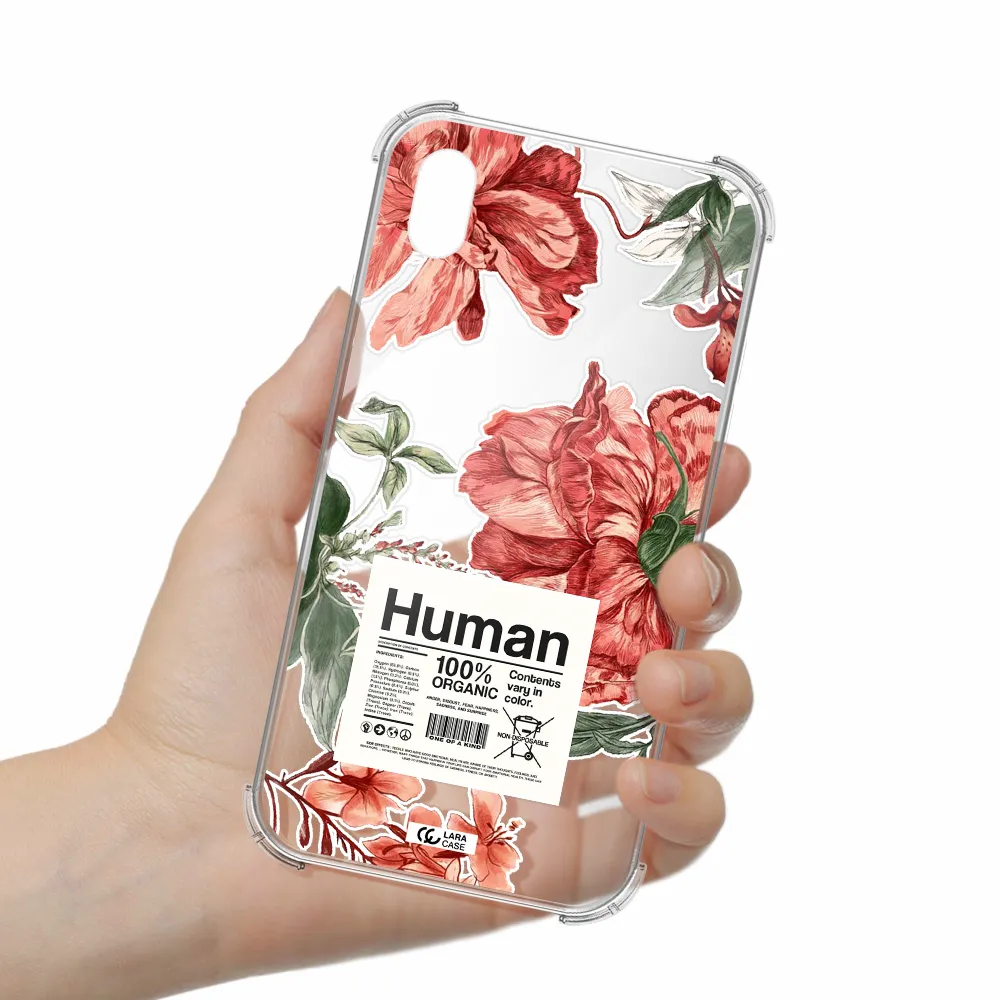 a cover of a book with flowers Apple iPhone XR Clear PC Case