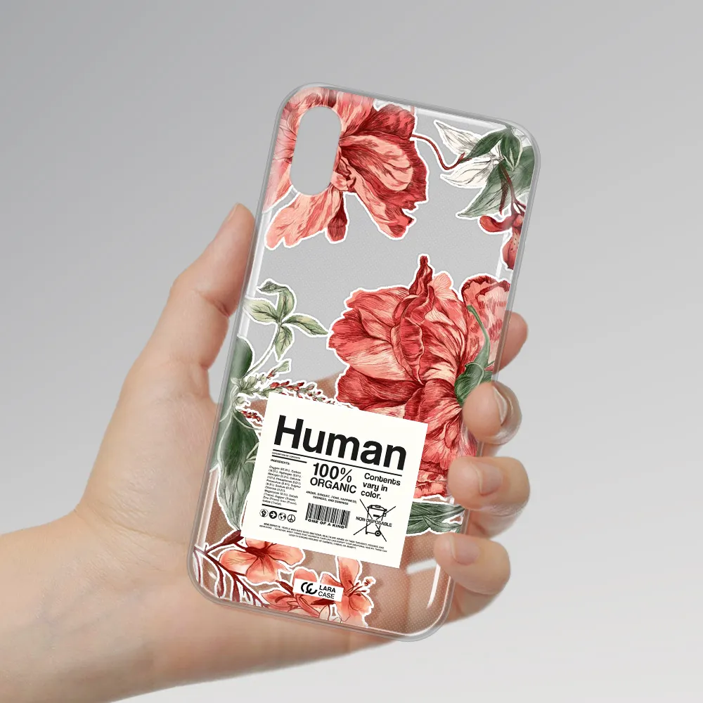 A Cover Of A Book With Flowers Apple Iphone Xs Clear Tpu Case