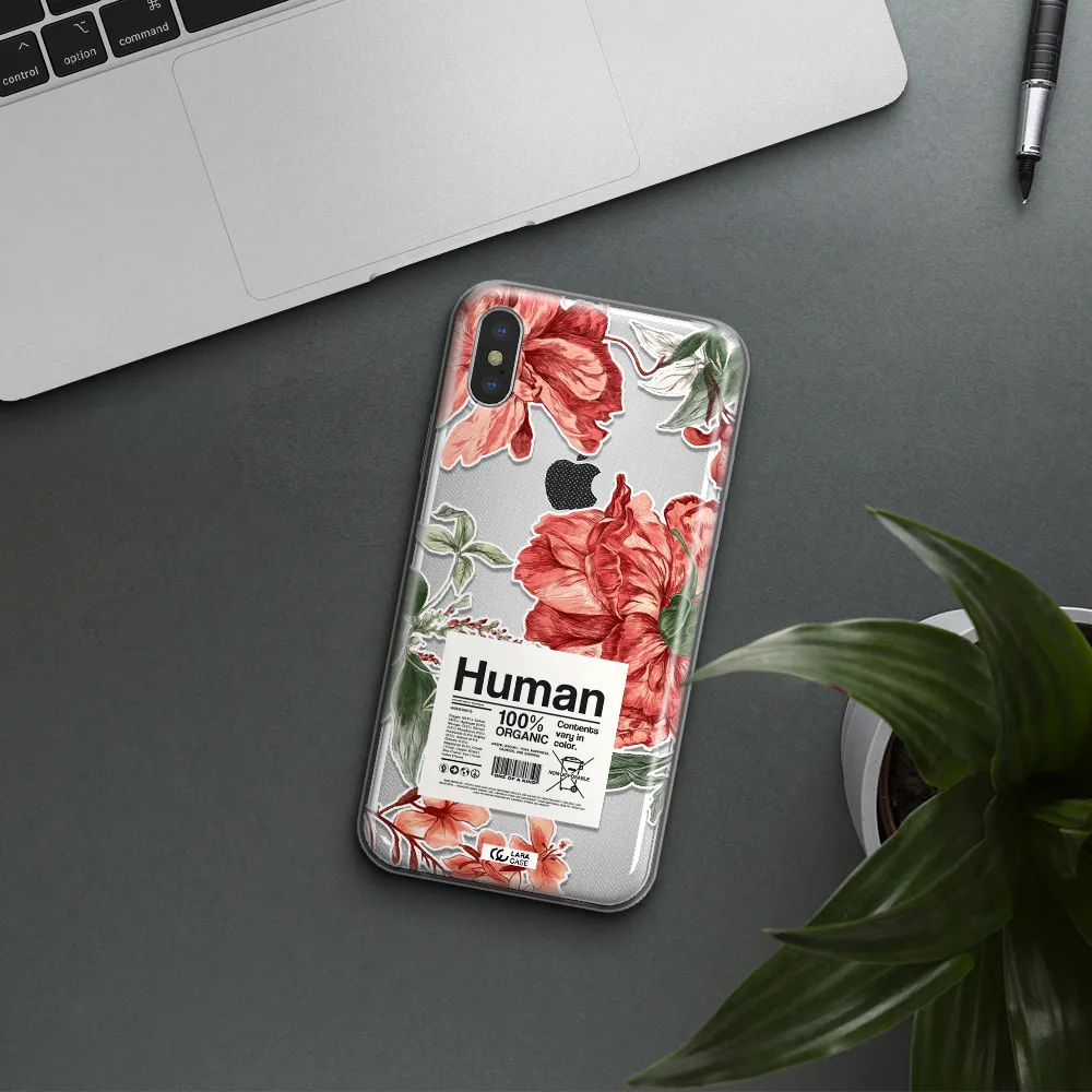 A Cover Of A Book With Flowers Apple Iphone Xs Clear Tpu Case