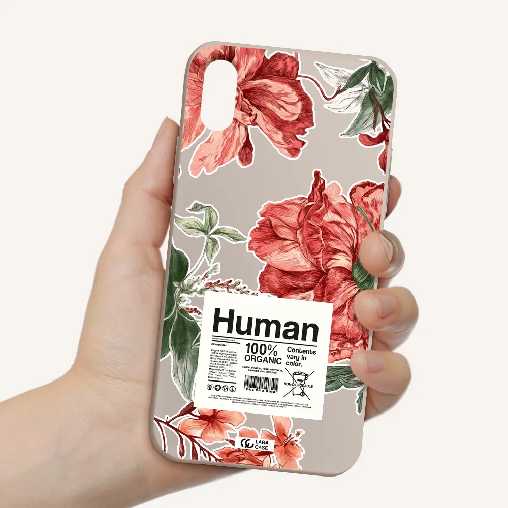 a cover of a book with flowers Apple iPhone XS Silicone Stone Case