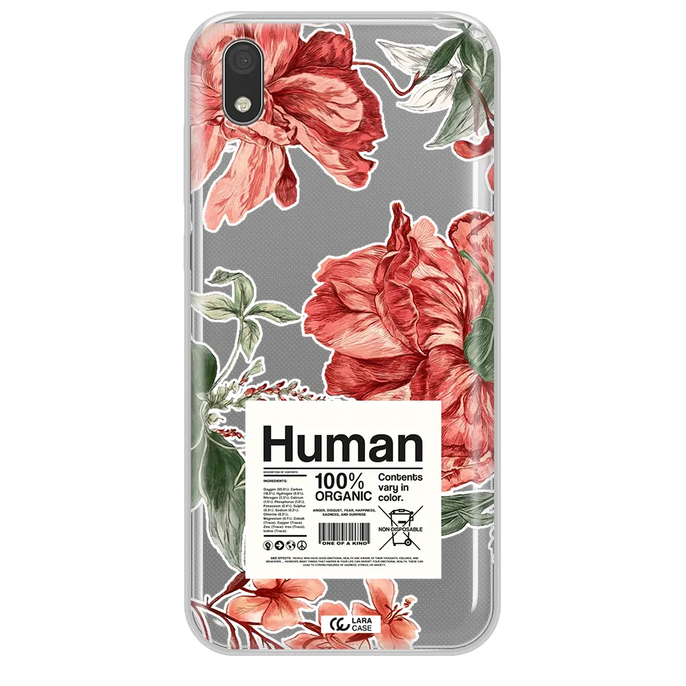 A Cover Of A Book With Flowers Huawei Honor 8S Clear Tpu Case