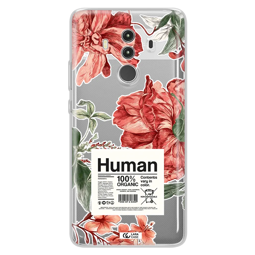 A Cover Of A Book With Flowers Huawei Mate 10 Clear Tpu Case