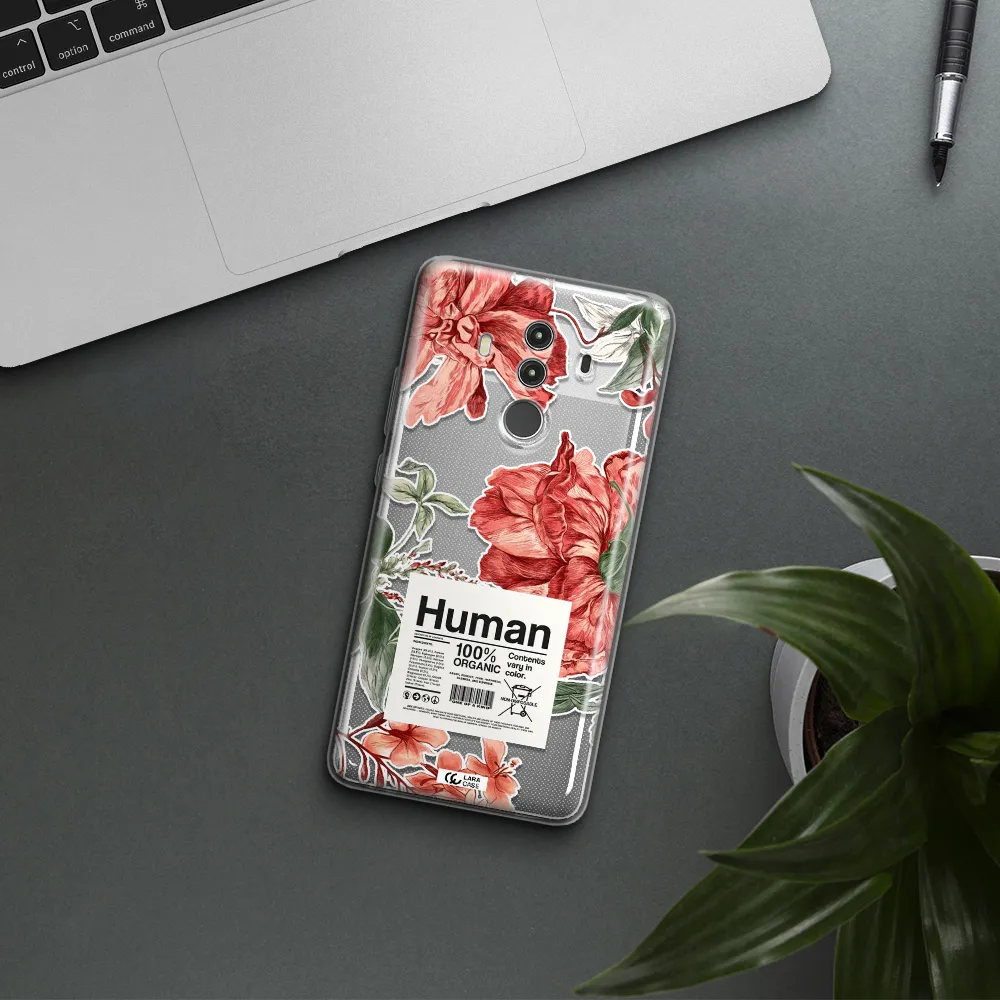 A Cover Of A Book With Flowers Huawei Mate 10 Clear Tpu Case