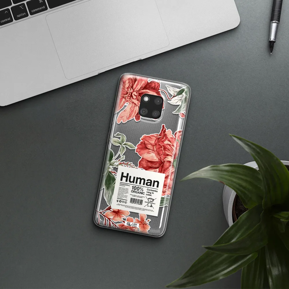 A Cover Of A Book With Flowers Huawei Mate 20 Pro Clear Tpu Case