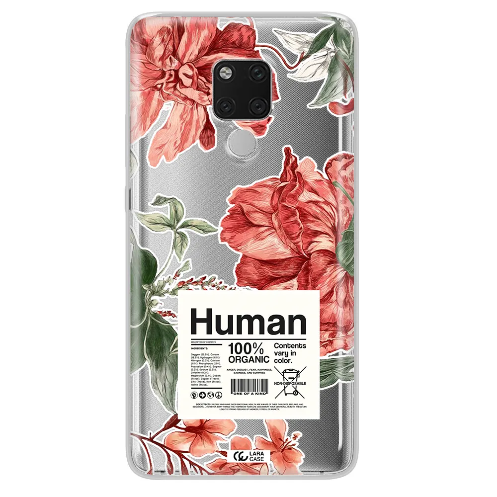 A Cover Of A Book With Flowers Huawei Mate 20X Clear Tpu Case