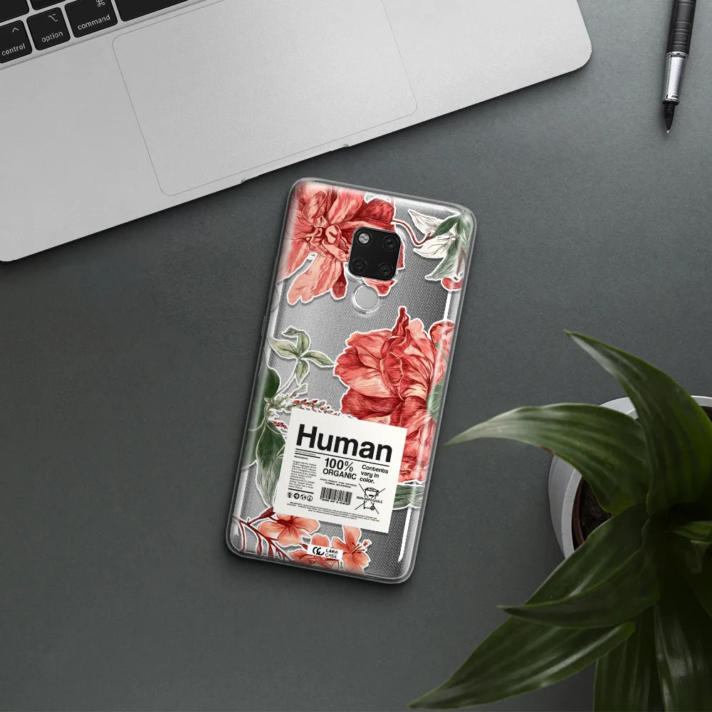 A Cover Of A Book With Flowers Huawei Mate 20X Clear Tpu Case