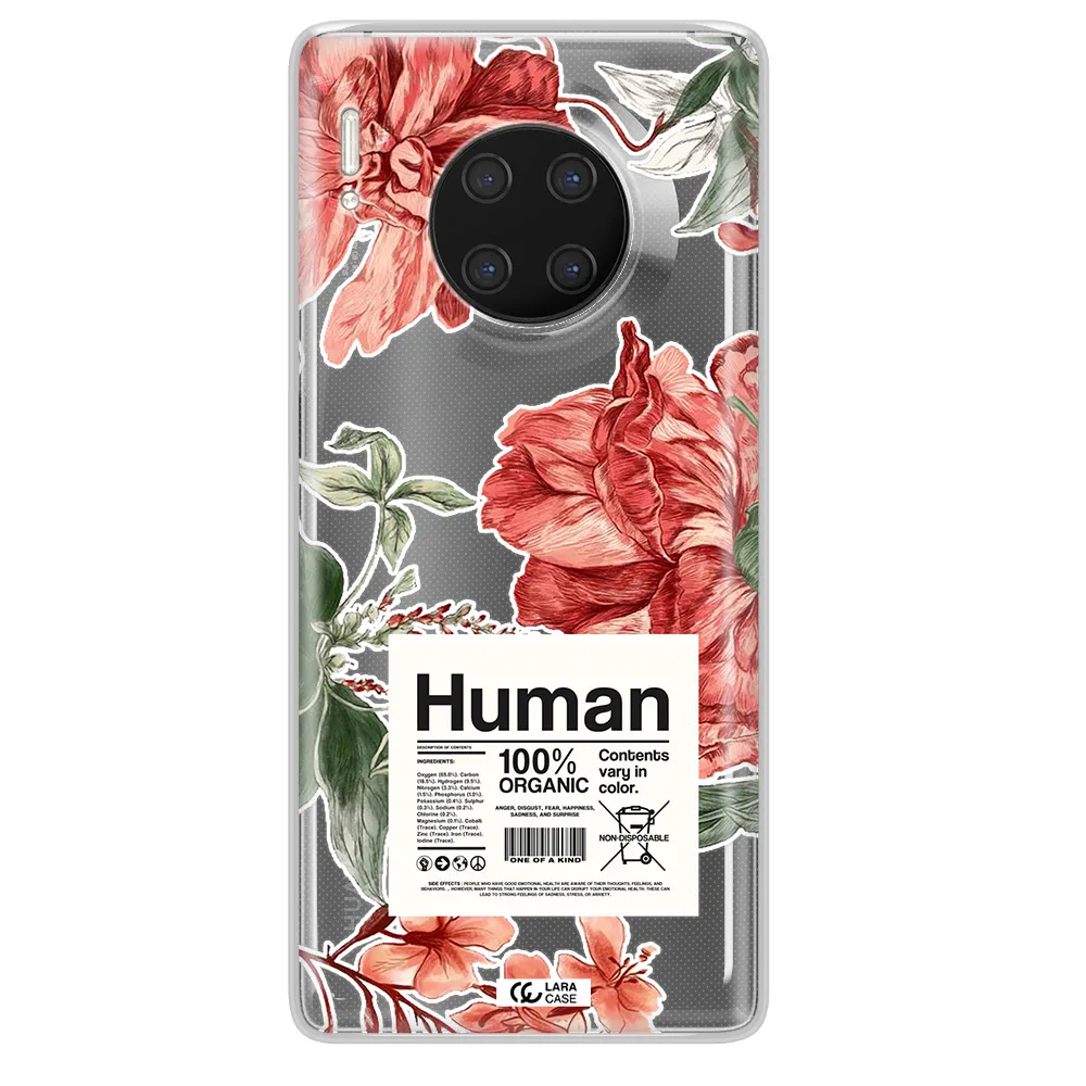 A Cover Of A Book With Flowers Huawei Mate 30 Pro Clear Tpu Case