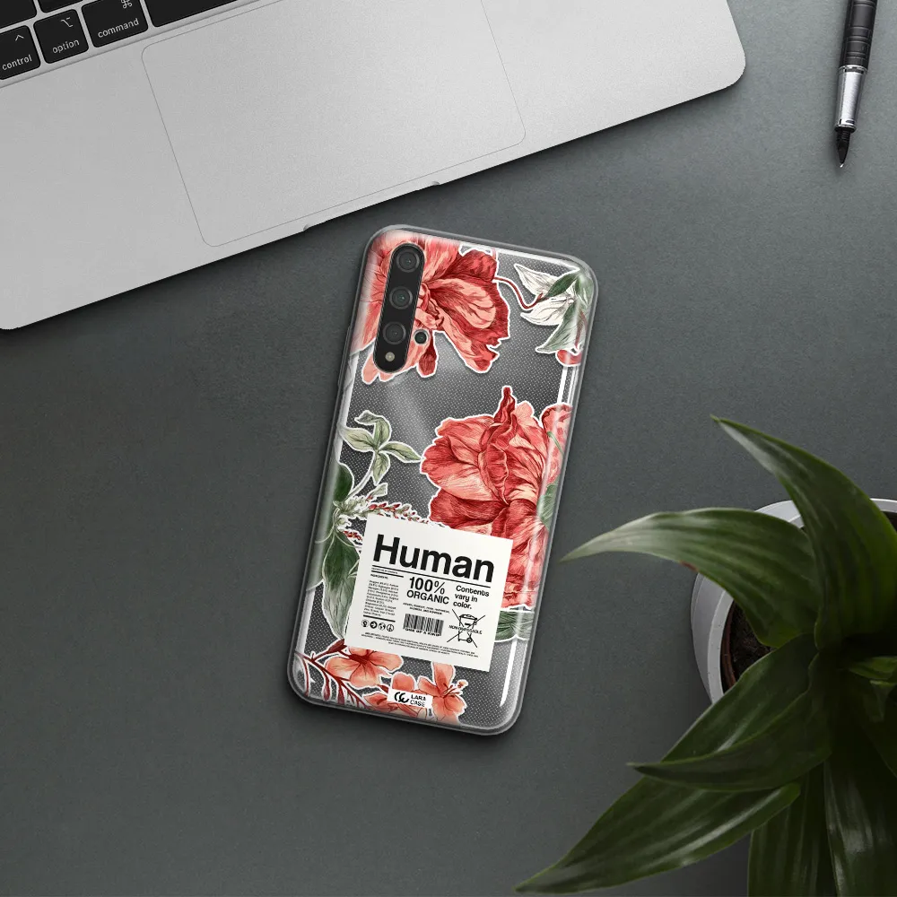 A Cover Of A Book With Flowers Huawei Nova 5T Clear Tpu Case