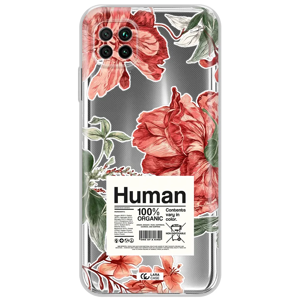 A Cover Of A Book With Flowers Huawei Nova 7I Clear Tpu Case
