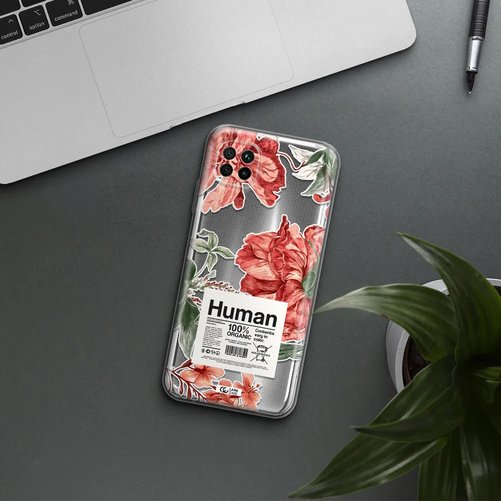 A Cover Of A Book With Flowers Huawei Nova 7I Clear Tpu Case