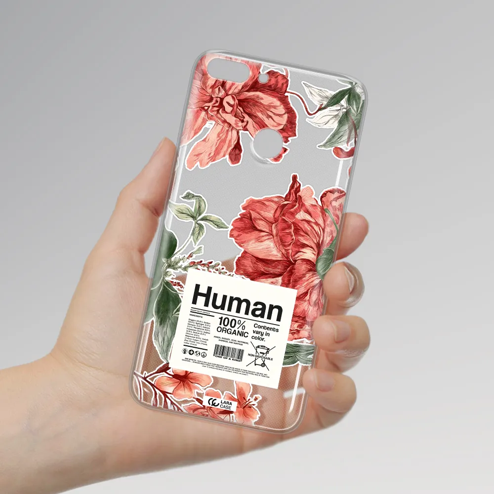 A Cover Of A Book With Flowers Huawei P Smart 2017 Clear Tpu Case