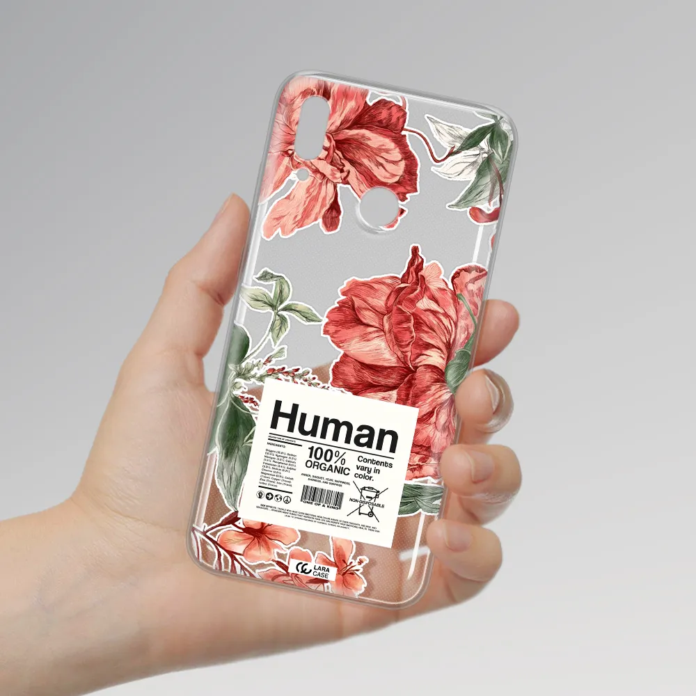 A Cover Of A Book With Flowers Huawei P Smart 2019 Clear Tpu Case