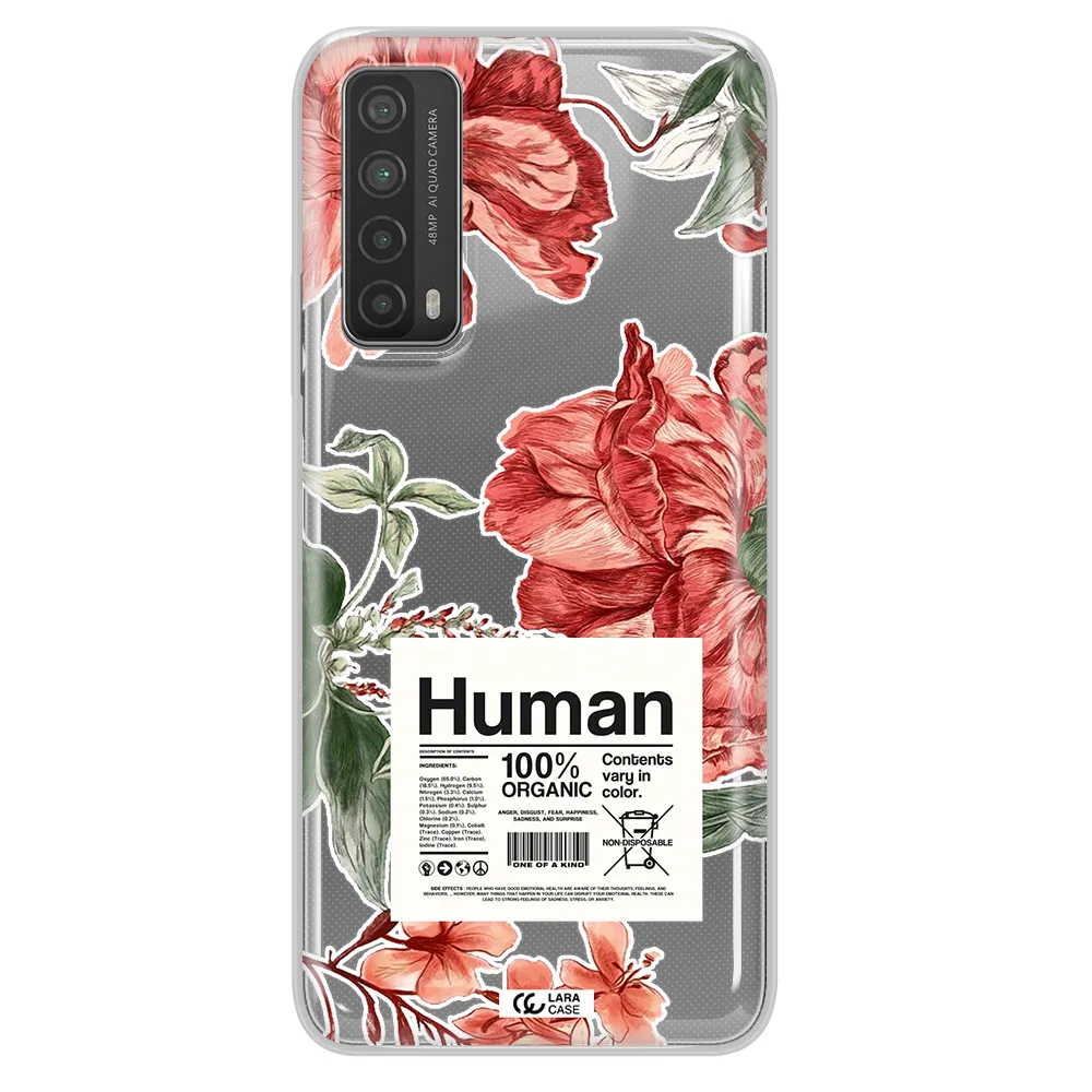 A Cover Of A Book With Flowers Huawei P Smart 2021 Clear Tpu Case