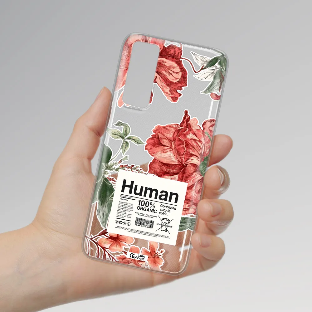 A Cover Of A Book With Flowers Huawei P Smart 2021 Clear Tpu Case