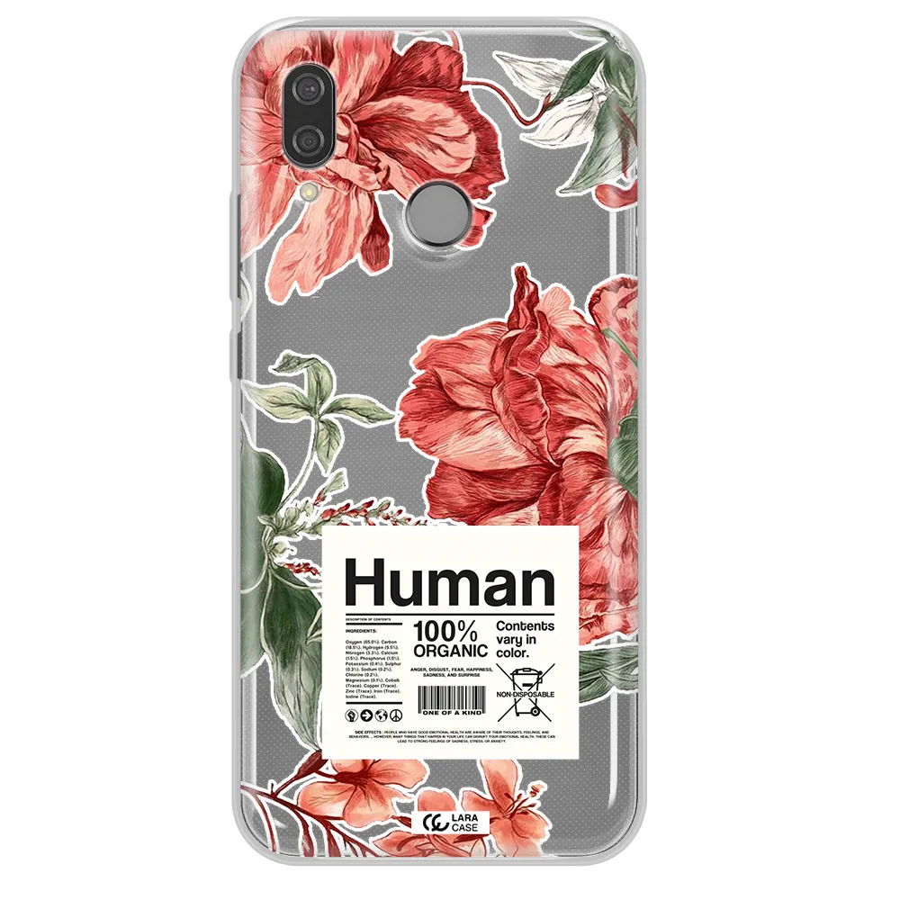A Cover Of A Book With Flowers Huawei P20 Lite Clear Tpu Case
