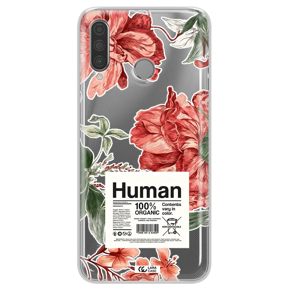 A Cover Of A Book With Flowers Huawei P30 Lite Clear Tpu Case