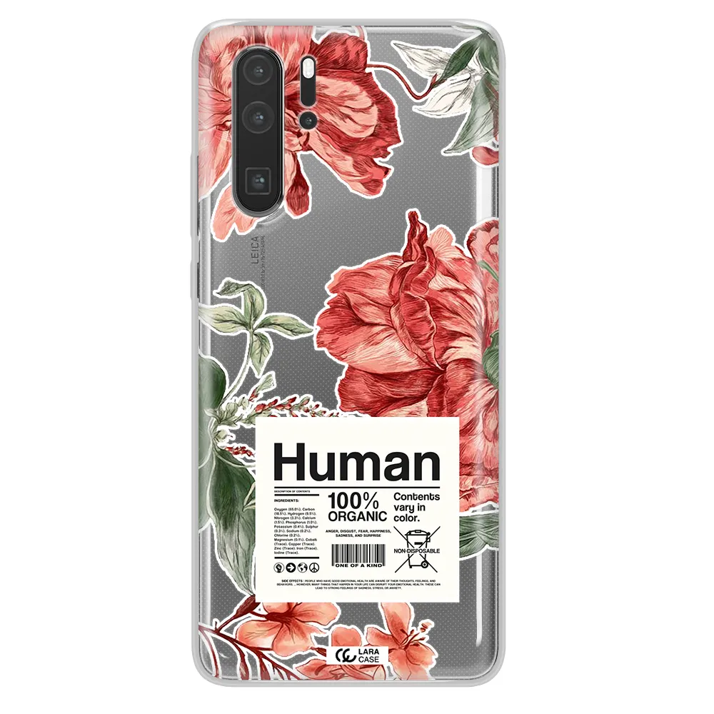 A Cover Of A Book With Flowers Huawei P30 Pro Clear Tpu Case