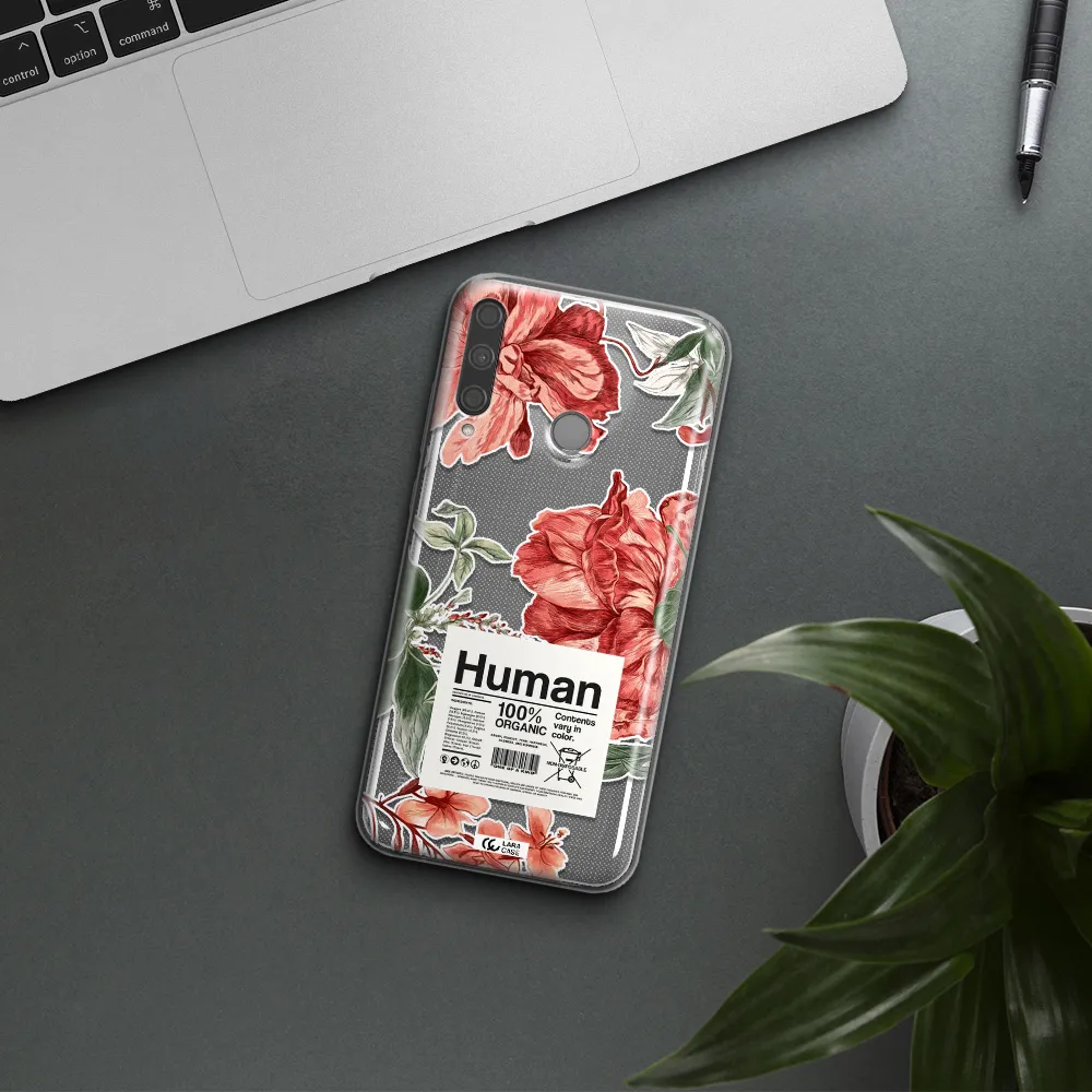 A Cover Of A Book With Flowers Huawei P40 Lite E Clear Tpu Case