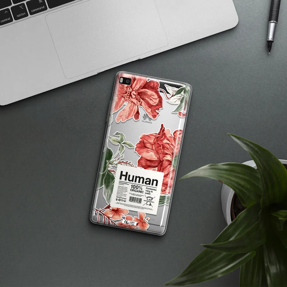 A Cover Of A Book With Flowers Huawei P8 Clear Tpu Case