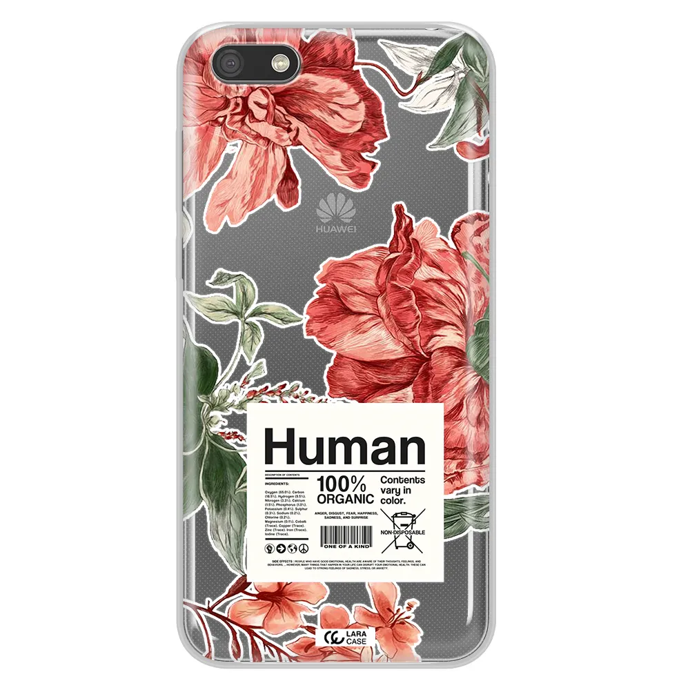 A Cover Of A Book With Flowers Huawei Y5 2018 Clear Tpu Case