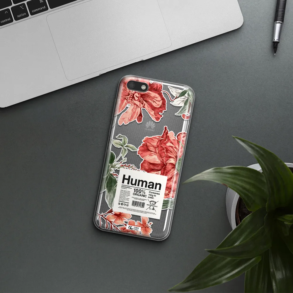 A Cover Of A Book With Flowers Huawei Y5 2018 Clear Tpu Case