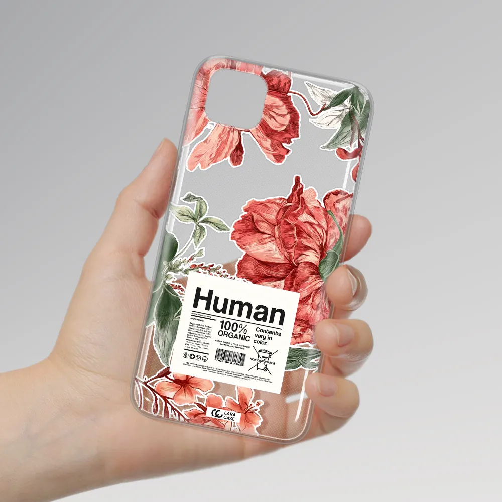 A Cover Of A Book With Flowers Huawei Y5P Clear Tpu Case