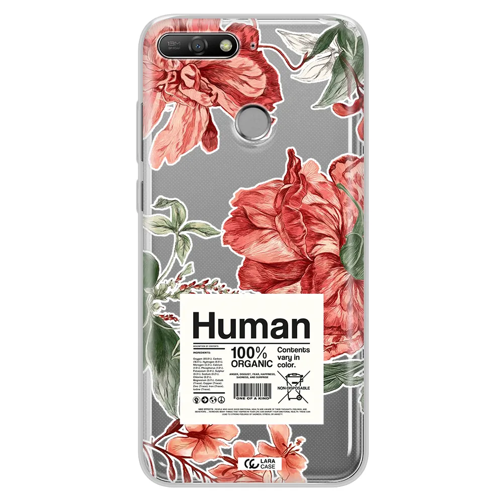 A Cover Of A Book With Flowers Huawei Y6 Prime 2018 Clear Tpu Case